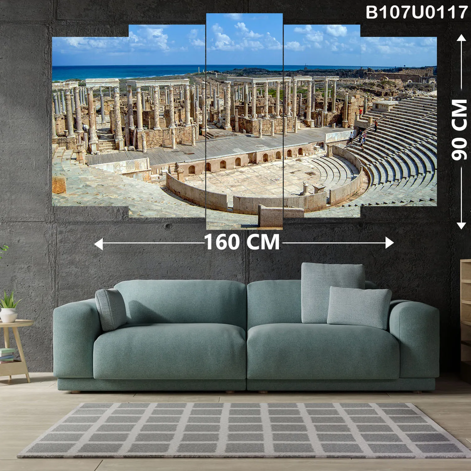 Büyük Parçalı Ahşap Duvar Tablo Mdf 5 Parça Set